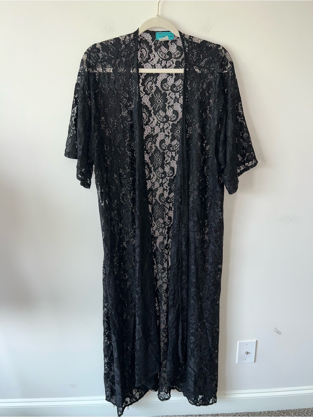 Black Lace Duster Kimono